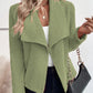 Solid Color Large Lapel Short Long Sleeve Women's Coat