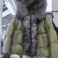 Fox Big Fur Collar Duck Down Down Jacket Female