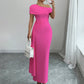 Strapless Solid Color Sleeveless Sheath Dress