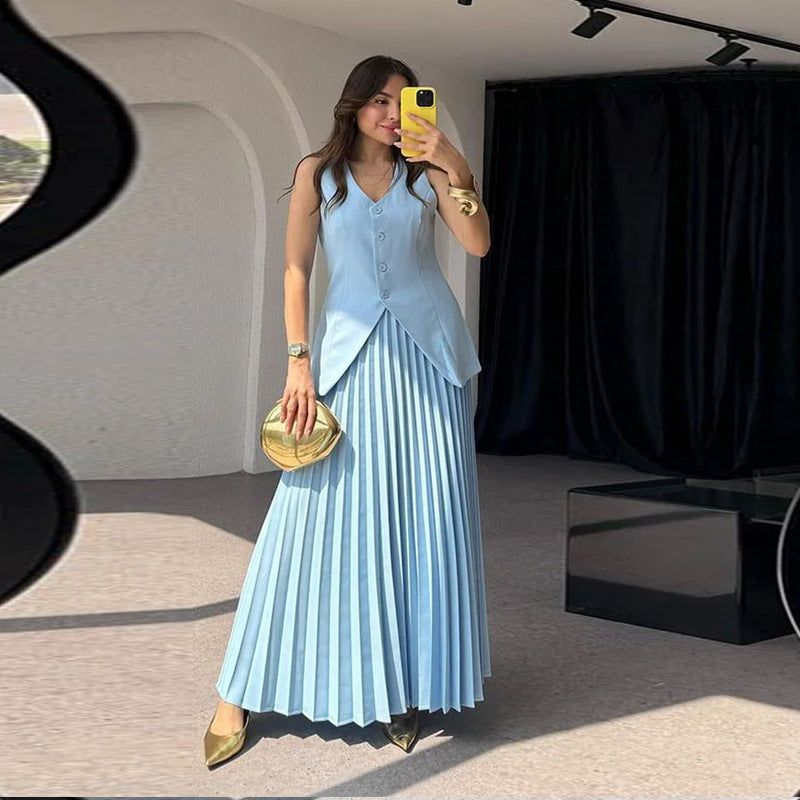 Half-length Dress Elegant Women's Two-piece Suit