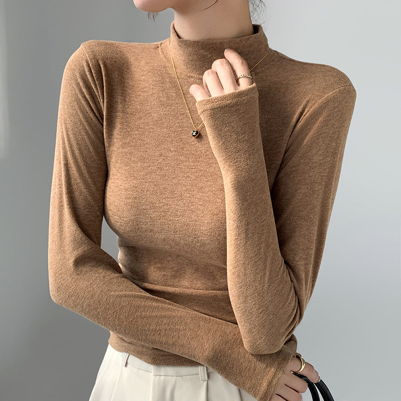 Half Turtleneck Bottoming Shirt Inner Wear Long Sleeve T-shirt Top