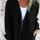 Lapel Single Breasted Cardigan With Pockets Fashion Color Solid Mid-Length Outwear Coat Womens Clothing