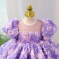Girls' Three-dimensional Flower French Princess Dress