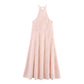 Texture Hanging Collar Sleeveless Dress