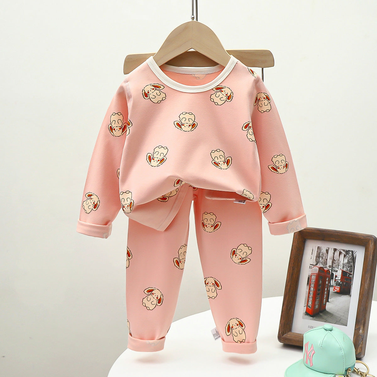 Ensemble de pyjama en coton pour enfants, sous-vêtements pour bébés, vêtements d'intérieur pour garçons, caleçons longs pour filles, haut et bas
