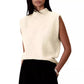 Women's Pure Color Half Collar Sleeveless Vest