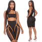 Combinaison moulante sans manches de couleur assortie pour femme