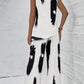 Printed Irregular Top Two-piece Pants Women