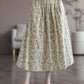 Artistic Floral Washed Cotton Sweet Neighbor's Beautiful Printed Skirt