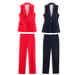Women's Linen Blend Straight-leg Pants Suit