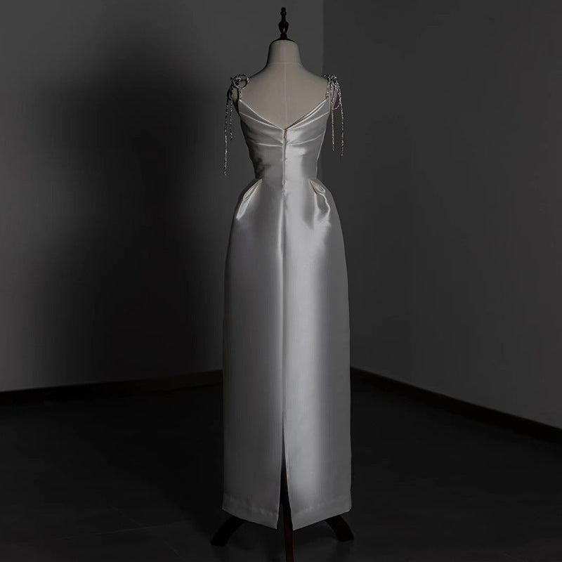 Robe-jupe en satin à imprimé floral, simple et légère, pour sortir