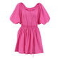 Costume décontracté col en V coton et lin vêtements pour femmes chemise à manches lanternes jupe courte costume deux pièces