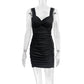 Pleated Skinny Sheath Slim Fit Dress
