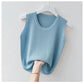 Women's Summer Ice Silk Round Neck Camisole Vest Knitted Bottoming Shirt