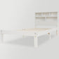 Bed With Shelves, White Wooden Storage Bed, Underbed Drawer - 3FT Single 90 X 190 Cm Frame Only