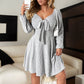 Figure-flattering Dress With Long Sleeves And A Short Skirt For Fall And Winter