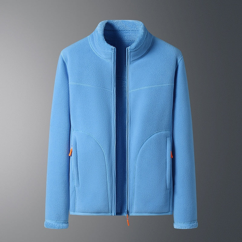 Manteau polaire d'extérieur pour hommes et femmes, pull polaire chaud d'automne et d'hiver doublé polaire