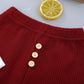 Girls' Long-sleeved Top And Trousers Two-piece Suit