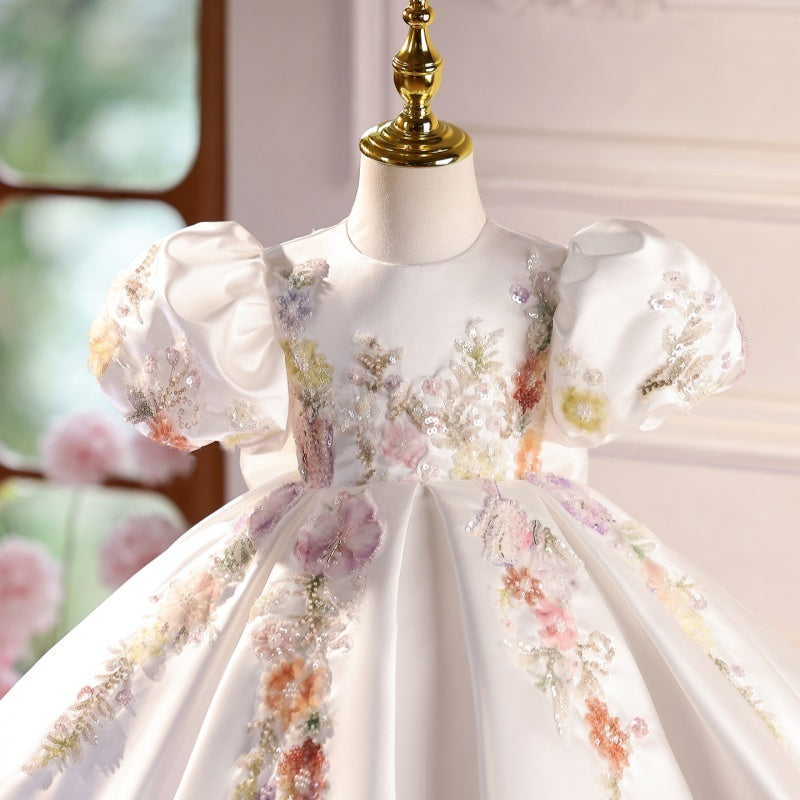 Host's Dress Girls' Piano Performance Costume Light Luxury