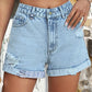 Women's High Waist Ripped Denim Shorts