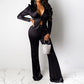 Costume sexy pour femme, pantalon large, costume deux pièces