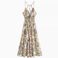 Robe à bretelles imprimées de style ethnique