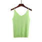 V-neck suspender knitted glitter vest