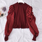 Bubble Shirt Sleeve Stitching Fake Two Shirts