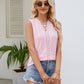 Women's Hole Hollow-out V-neck Sleeveless Stitching Vest