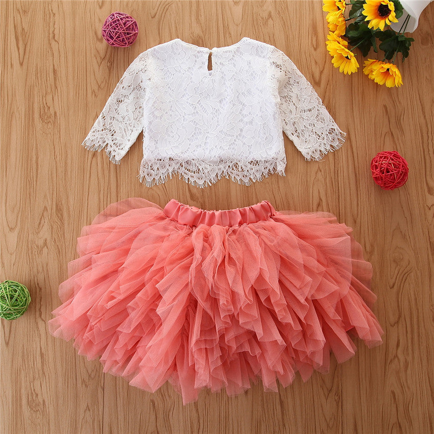 Ensemble jupe en maille pour enfant