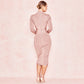 Round neck long sleeve dress