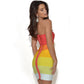 Gradient crossed tube top dress