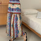 Women's Fashion Elegant Floral Cotton Silk Home Dress
