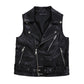 Women's Short Vest PU Sleeveless Leather Vest