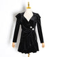 Robe mini trapèze taille haute