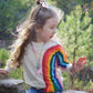 Children's Rainbow Sun Patterned Long Sleeve Top With Fringe