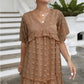 Robe décontractée en jacquard à boules de poils pour femme
