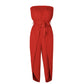 Jumpsuit Off-neck Elastic Waistband Lace-up Women's Clothing