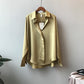 Loose satin shirt