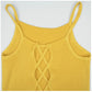 Strapless vest back hollow tie