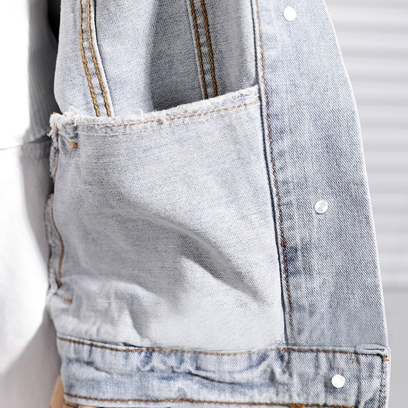 New Korean style loose Hong Kong style denim jacket