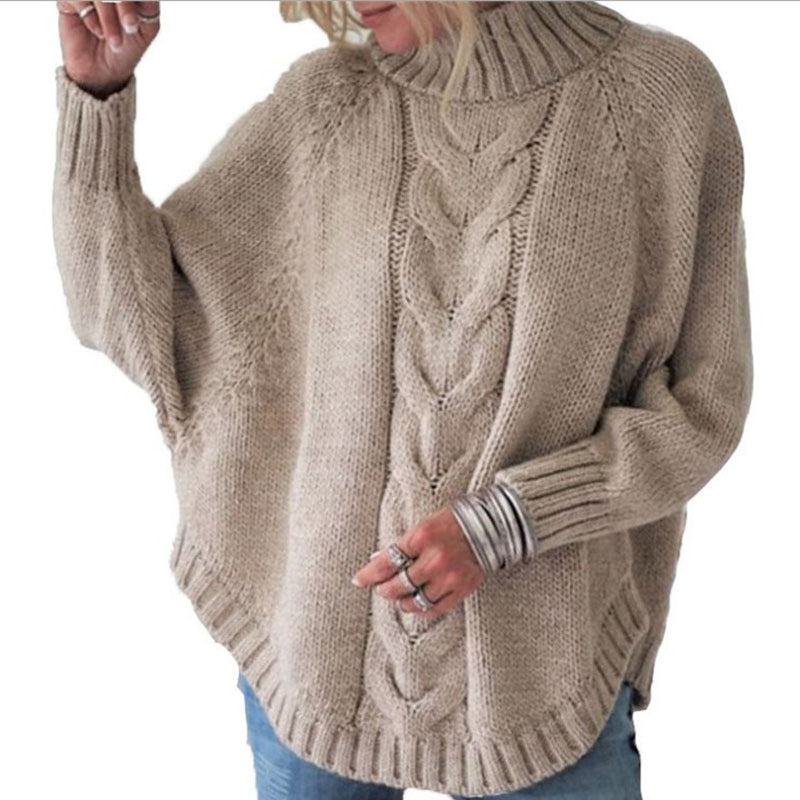 Pull ample à manches chauve-souris pour femme