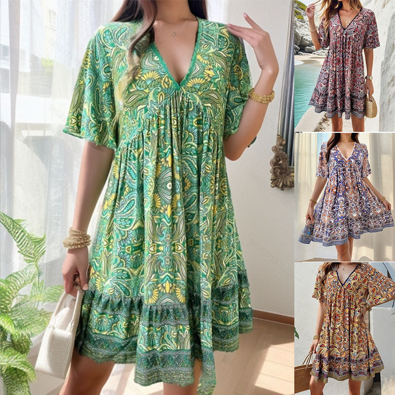 Female Casual Printing Ladies Dress