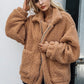 BF Wind Long Sleeve Pocket Casual Loose Plush Jacket