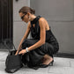 Ding Swing Collar Off-the-shoulder Elegant Dress Lace-up