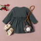 Children's long-sleeved dress in cotton