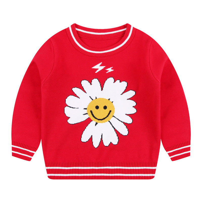 Children's smiley knitted sweater