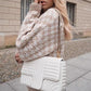 Houndstooth knit casual retro pullover sweater