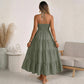 Loose-fitting, Neck-hanging Vacation-style Maxi Dress