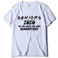 Lettered round neck printed short sleeve